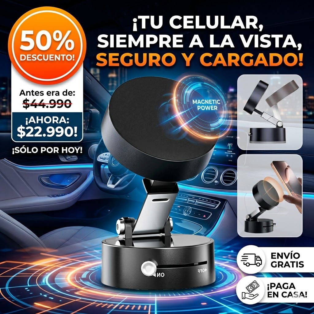 FlexMag 360™ – Agarra, gira y ajusta tu celular en cualquier ángulo con un solo toque magnético